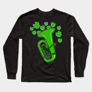 St Patrick's Day 2022 Tuba Tubaist Irish Musician Long Sleeve T-Shirt